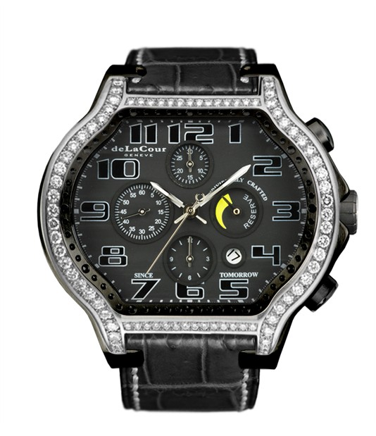 Replica DeLaCour City Ego Chrono Steel / PVD Diamonds WAST2412-1239 Replica Watch